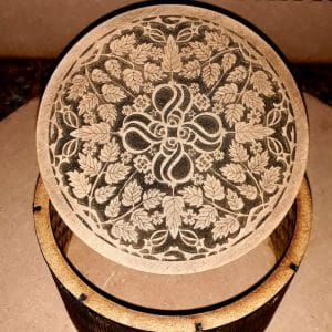 Round Box Flower Pattern