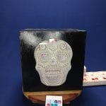 Image of Multi-layered Lightbox white Skull with red light