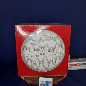Image of Multi-layered Lightbox Santa flying over village3