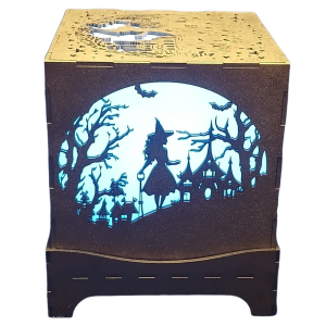 Night Light - Forest Witch Silhouette Left Side Panel