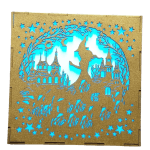 Night Light - Forest Witch Silhouette top Panel