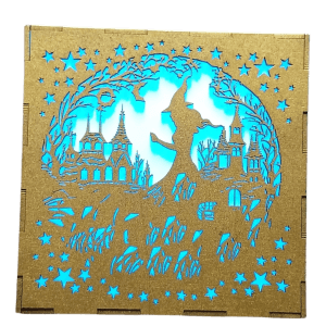 Night Light - Forest Witch Silhouette top Panel