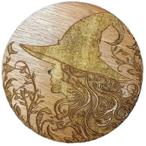 Image of the Witch with the cute nose coaster