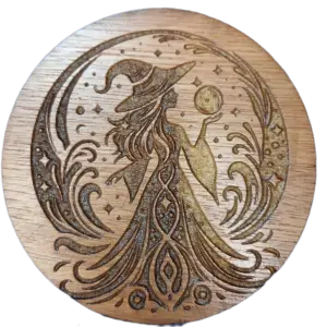 Image of the Witch with a crystal ball coaster