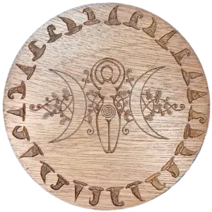 Image of the Moon Goddess coaster