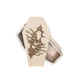 Image of Coffin Breaking free Dark on light