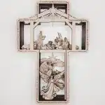 Image of our multi-layered nativity cross Paint me set