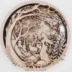 Image of our multi-layered Lady with Stag Paint me set