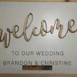image of wedding welcome board
