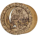 Image of an owl Paint set Expanded.