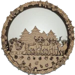 Image of Santa with Reindeer Paint set.