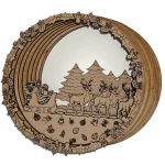 Image of Santa with Reindeer Paint set Expanded