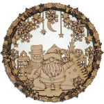 Image of Santa with the Snowman Paint Me set