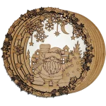 Image of Santa with the Snowman Expanded Paint Me set